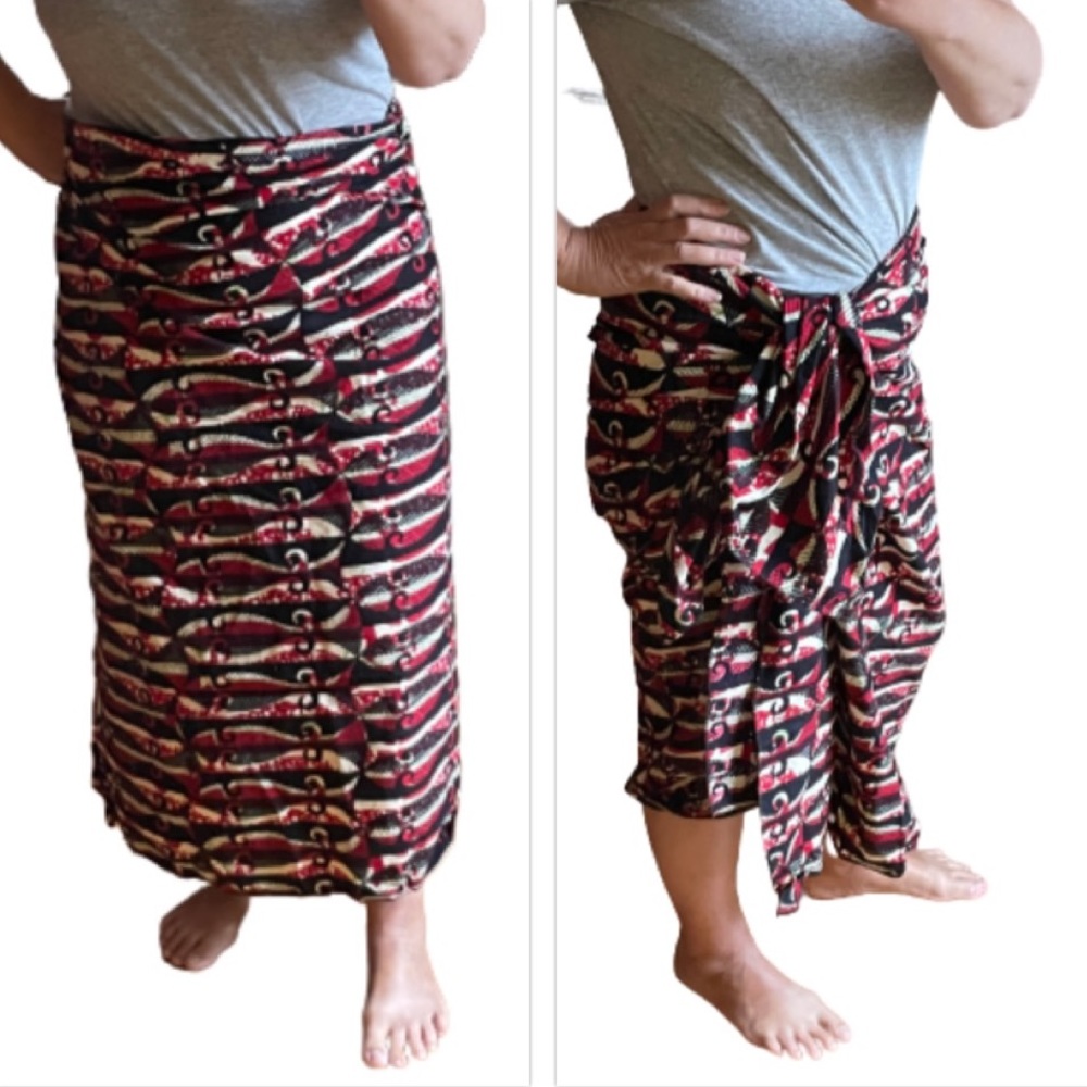 Beautiful Cotton large scarf sarong Indonesian antique style block print wrap